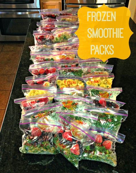 Frozen Smoothie Packs, Nutribullet Recipes, Smoothie Packs, Smoothie Prep, How To Make Smoothies, Makanan Diet, Think Food, Smoothie Shakes, Smoothie Drinks