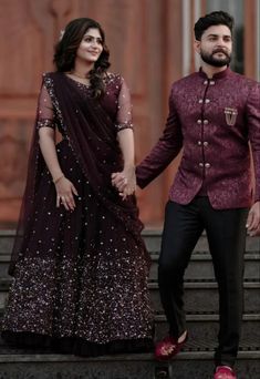 Engagement Dress, Bridal Wear, Engagement Party, Kerala, Holding Hands