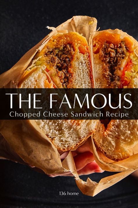 Chopped Cheese Sandwich Recipe, Ny Chopped Cheese Sandwich, Chopped Cheese Burgers, Cheddar And Pepper Jack Chopped Burgers, Chopped Burger Sandwich, Scooby Doo Sandwich Recipe, Chopped Cheese Recipe, Hoagie Sauce Recipe, Chopped Beef Sandwich