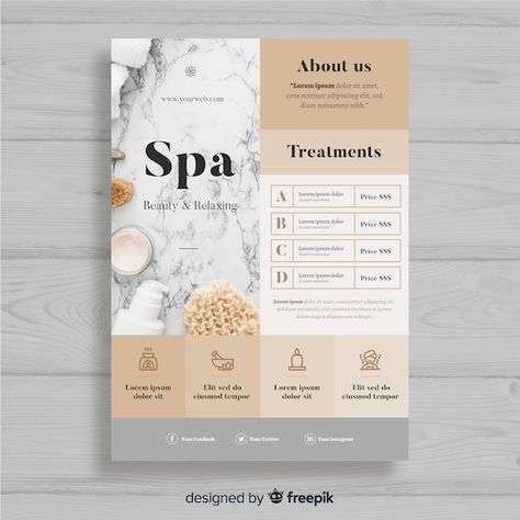 Spa Brochure, Deco Spa, Flyer Dj, Spa Flyer, Promo Flyer, Price List Design, Spa Menu, Brochure Cover Design, Spa Branding