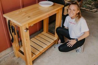 DIY Outdoor Grill Cart : 10 Steps (with Pictures) - Instructables Diy Grill Cart, Diy Grill Table, Outdoor Grill Carts, Outdoor Grill Cart, Bbq Stand, Grill Stand, Grill Cart, Diy Grill, Bbq Table