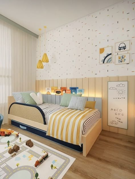 Simple Kids Bedrooms, Simple Kids Rooms, Kids Bed Design, Toddler Boy Room Decor, Boys Room Design, Kids Room Interior Design, Modern Kids Room, Baby Boy Room Decor, Kids Bedroom Inspiration