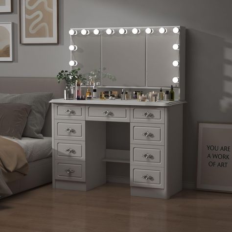 Makeup vanity mirror with lights