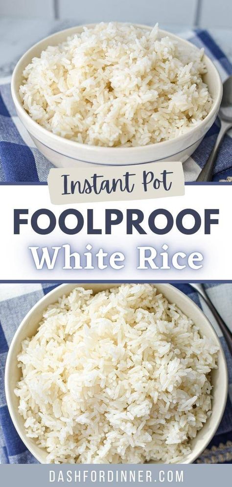 If you're looking for easy Instant Pot side dishes, you have to try this easy recipe for Instant Pot White Rice. This foolproof Instant Pot rice recipe is SO simple to make, and completely versatile. It goes with all of your favorite Instant Pot recipes, and is a naturally gluten free side dish. If you're looking for ways to prepare easy meals and meals for weeknights, let the Instant Pot come to the rescue and start with this easy recipe for Instant Pot white rice! Instagram Pot Rice, Instant Pot Minute Rice, Instant Rice In Instant Pot, Perfect Rice Instant Pot, How To Cook White Rice In Instant Pot, Instant Pot Long Grain White Rice, Instapot White Rice, Instant Pot Rice Recipes White, Rice Instant Pot White