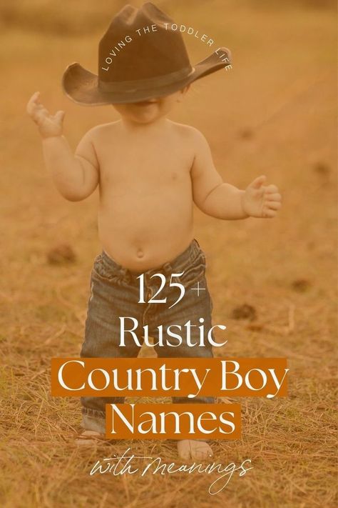 Wanna know the country baby boy names we are seriously crushing on for 2025? This Southern baby names list are the baby boy names that you don't hear every day - whether you love cute baby names, unique baby names, or majorly uncommon baby names, this full list of rustic boy names with meanings will give you tons of name inspiration for that sweet little one of yours! T Boy Names, Cute Baby Names Unique, Cowboy Baby Names, Southern Baby Boy Names, Simple Boy Names, Country Baby Boy Names, Southern Boy Names, Baby Names List, Western Baby Names