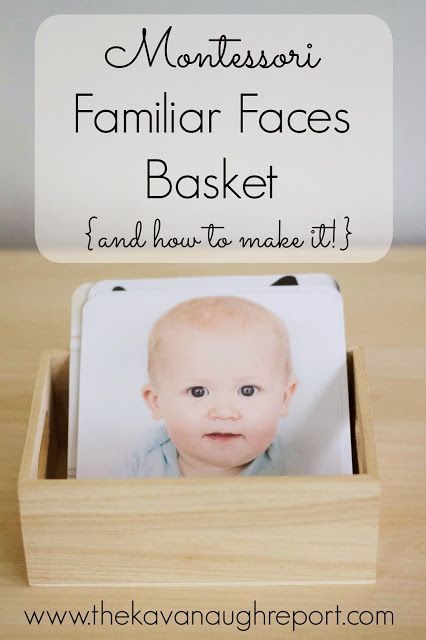 Montessori Familiar Faces Basket with a tutorial on how to make these personalized DIY cards #easybabyactivities #activitiesforbabies #playwithbabies Baby Zintuiglijk, Maluchy Montessori, Cosy Corners, Infant Classroom, Baby Montessori, Baby Play Activities, Montessori Toddler Activities, Montessori Ideas, Montessori Baby