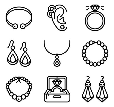 Jewelry Icon Instagram Highlight, Drawing Of Jewelry, How To Draw Jewelry, Draw Jewelry, Jewelry Icon, Drawing Jewelry, Cookie Drawing, Beaded Wedding Jewelry, Baby Logo Design