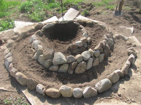 Step-by-Step Instructions on How to Build a Herb Spiral Best Herbs To Grow, Herb Spiral, Spiral Garden, Jardim Diy, Herb Garden Design, Witch Garden, Garden Steps, Rock Garden Landscaping, Patio Landscaping