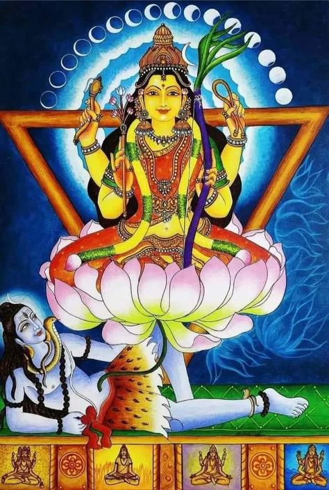 Dasa Mahavidya, Devi Shakti, Lalitha Sahasranamam, Tripura Sundari, Devi Images Hd, Tantra Art, Goddess Symbols, Kali Hindu, Mother Kali