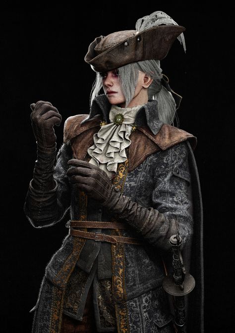 Bloodborne Hunter Female, Lady Maria Cosplay, Lady Maria Of The Astral Clocktower, Lady Maria Bloodborne Art, Bloodborne Outfits, Bloodborne Maria, Bloodborne Lady Maria, Lady Maria Bloodborne, Maria Of The Astral Clocktower