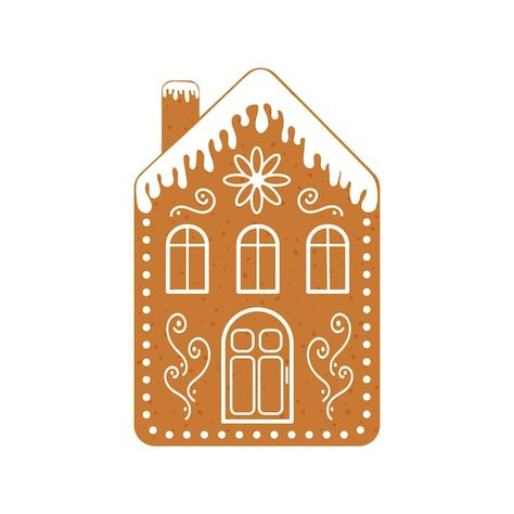 Free Vector | Simple brown gingerbread houses Drawn Gingerbread House, Gingerbread House Clip Art, Gingerbread House Designs Drawing, Gingerbread House Drawing Ideas, Gingerbread House Svg Free, Christmas Cookie Svg, Cartoon Gingerbread House, Cricut Gingerbread House, Gingerbread House Patterns Templates Free Printable