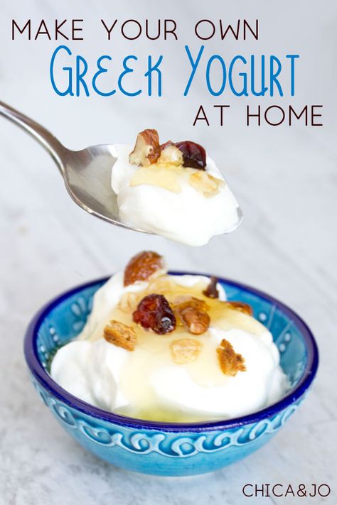 Make Your Own Greek Yogurt, Yogurt Making At Home, Home Made Greek Yogurt, Easy Greek Yogurt Recipes, How To Make Greek Yogurt, How To Make Greek Yogurt At Home, How To Make Yogurt At Home, Yogurt Recipes Homemade, Make Greek Yogurt At Home