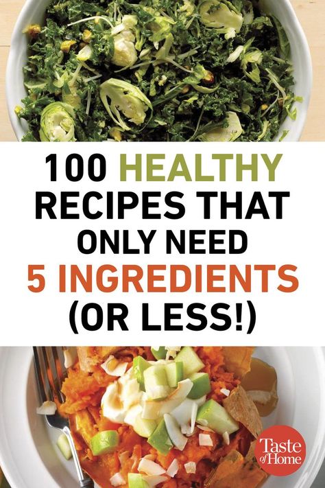 100 Healthy Recipes That Only Need 5 Ingredients. #5ingredient # #recipes #easy #entertaining #healthy #health #healthyrecipes #healthyfood  #healthyeating #healthy #healthyliving #healthylifestyle #5ingredientsorless Low Ingredient Healthy Dinner, 5 Ingredient Dinners Vegetarian, Dinner Recipes Low Ingredients, Clean Eating 5 Ingredients Or Less, Healthy Dinner Minimal Ingredients, 5 Ingredient Clean Eating Recipes, Few Ingredient Dinners Healthy, Low Carb 5 Ingredients Or Less, Easy Healthy 5 Ingredient Meals