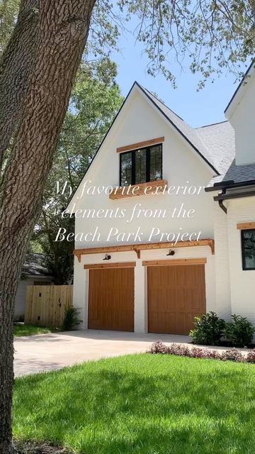 Adding Architectural Interest Exterior, Modern Historic Home Exterior, Transitional One Story Exterior, Modern Transitional Exterior One Story, White Brick Transitional Exterior, Texas Transitional Home Exterior, Home Styles Exterior, White Brick, Modern Cottage