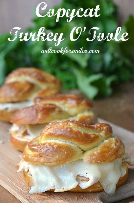 Copycat Turkey O'Toole, #turkey #sandwich #pretzel @willcook4smiles willcookforsmiles.com Hot Turkey Sandwiches, Homemade Pretzel, Turkey Sandwich, Homemade Pretzels, Oven Roasted Turkey, Fast Food Items, Deli Turkey, Turkey Cheese, Food Aesthetics