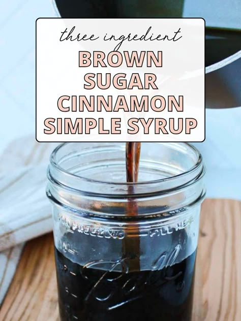 Wondering how to make brown sugar syrup for coffee? I've gotten into the habit of making this brown sugar cinnamon syrup for coffee practically weekly so I can enjoy an at home iced coffee everyday! Now, let's make this homemade brown sugar coffee syrup together. Cinnamon Syrup For Coffee, Brown Sugar Syrup For Coffee, Brown Sugar Coffee Syrup, Simple Syrup For Coffee, Brown Sugar Cinnamon Syrup, At Home Iced Coffee, Home Iced Coffee, Syrup For Coffee, Brown Sugar Simple Syrup