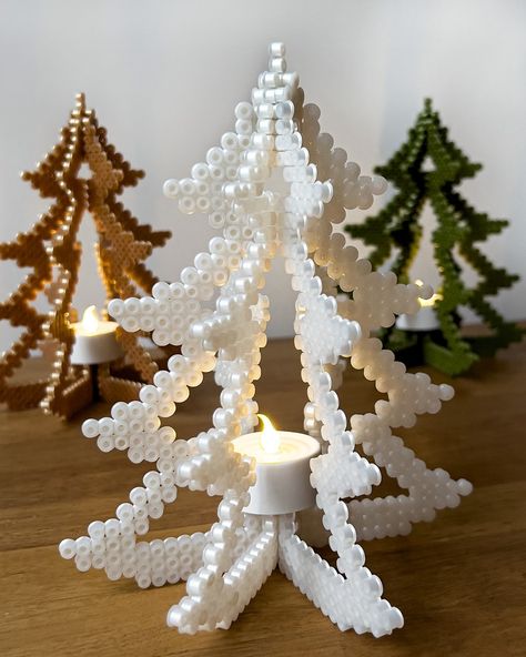 🎄O Christmas Tree, O Christmas Tree🎄⁣ Our talented Hama designers have created these sparkling 3D Christmas trees using some of our… | Instagram Fuse Beads Christmas Patterns, Hama Bead Christmas Decorations, Christmas Hama Beads, Hama Beads Christmas, Christmas Perler Beads, O Christmas Tree, Easy Christmas Ornaments, 3d Christmas Tree, Easy Perler Beads Ideas