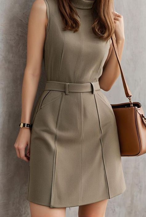 Corporate Dress, Cute Work Outfits, Elegant Mini Dress, Stylish Women Fashion, Dress Stand, Classy Work Outfits, Stylish Work Outfits, Elegant Dresses For Women, Traditional Fashion