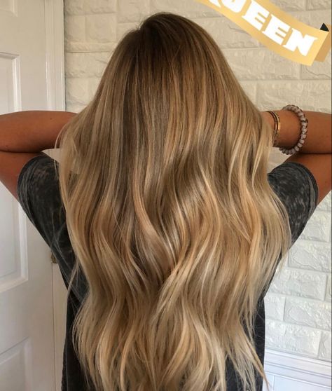 Blonde Hair Balayage Honey, Blonette Hair Highlights On Dark Brown Hair, Brown To Golden Blonde Ombre, Honey Blonde Blended Root, Blonds Balayage Honey, Honey Blonde Hair Balayage Brunettes, Balayage Hair Blonde Golden, Sunny Blonde Balayage, Light Light Brown Hair With Highlights