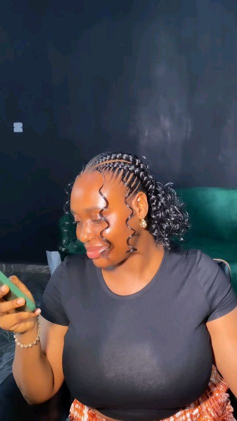 #stitchbraid #dutchbraidtutorial #cornrowstyles #cornrowshairstyles Braids On Bobs Short Hair, Braided Dutch Hairstyles, Two Cornrow Hairstyles For Black Women, New Cornrow Hairstyles 2023, Crown Rows Braids Black Women, Stitches Braids For Black Women, Four Cornrows Braids For Black Women, Stitches Hairstyle, Short Weaving Hairstyles