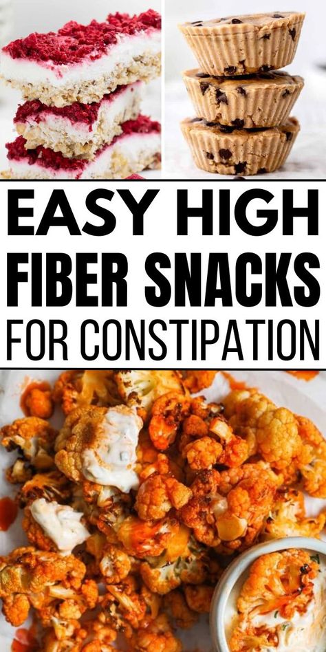 Looking for healthy snacks that are high in fiber and protein? Check out our list of easy, low carb, and low calorie ideas that are perfect for kids and adults, helping to keep constipation at bay. High Fiber Carbs List, High Fiber Snacks For Constipation, Low Calorie Ideas, Carbs List, High Fiber Snacks, Fiber Snacks, High In Fiber, Constipation Relief, Low Calorie Snacks