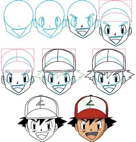 How To Draw Ash's Head #Pokemon #TrainerAsh #Draw Easy Pokemon Drawings, How To Draw Pokemon, Pokémon Drawing, Easy Pokemon, Draw Pokemon, Elementary Art Classroom, Hand Art Kids, Storyboard Ideas, Pokemon Sketch