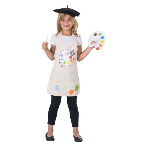 Artist Costume For Kids, Artist Costume, White Pallet, Artist Hat, Costume For Kids, Kids Dress Up, Shop Dress, School Play, Artists For Kids