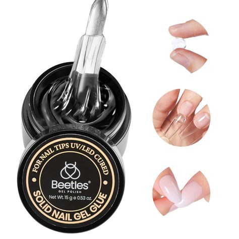 PRICES MAY VARY. 【Beetles Solid Nail Glue Gel】: 15g/0.53oz beetles UV Solid Nail Glue Gel has various uses: it can as nail glue to stick the acrylic nails, fake nail tips or soft gel nail tips, can be 3D Sculpting Gel to make 3D nail art styles, also can be used as rhinestone glue gel to paste various nail art diamonds/nail charms/decorations, create more nail art.(PLEASE NOTE: This product needs to be cured with UV/LED nail light.) 【Convenient, Fast, and Beginner-friendly】: Compared with tradit Gel Curing Press On Nails, Solid Nail Glue, Nail Glue Gel, Diamond Nail Art, 3d Sculpting, Soft Gel Nails, Magic Nails, Gel Glue, Light Nails