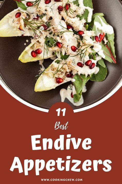 Super Bowl Snack Stadium, Endive Appetizers, Flower Salad, Endive Recipes, Endive Salad, Gourmet Salad, Zesty Sauce, Apples And Cheese, Superbowl Snacks