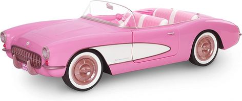 Barbie Movie 2023 dolls - YouLoveIt.com Barbie Corvette, Pink Corvette, Barbie Y Ken, Barbie The Movie, Barbie Car, Blue Plaid Dress, Corvette Convertible, Pink Suit, Vintage Silhouette