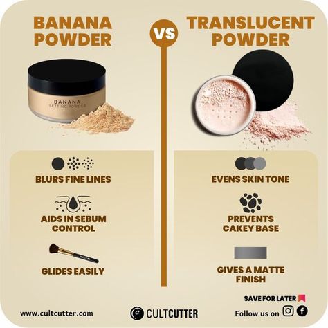 Banana Powder Makeup, Banana Setting Powder, Setting Powders, Makeup Workshop, Banana Powder, Simple Makeup Tips, Makeup For Black Skin, Makeup Artist Tips, Brown Skin Makeup