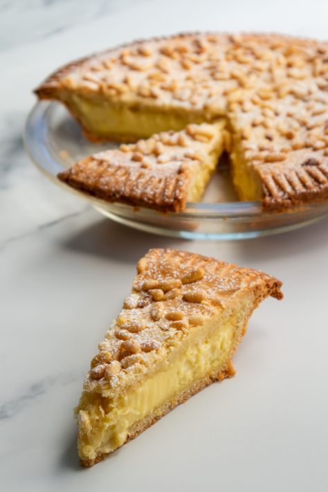 Torta della Nonna: Italian Custard Tart | the Sunday Baker Torta Della Nonna Recipe, Pig Treats, Rustic Tart, Italian Custard, Baking Therapy, Sweet Pies, S Cake, Healthy Italian, Italian Holiday