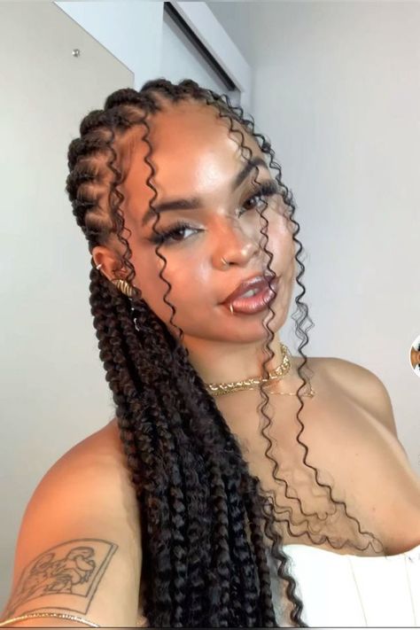 Long Cornrows Braids, Graduation Braids, Gana Braids, Island Twist Hairstyle, Peinado Aesthetic, Goddess Cornrows, Ghana Braids Cornrows, Cornrows With Extensions, Goddess Knotless Braids