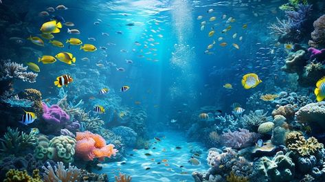 Underwater Landscape, Beautiful Underwater, Tropical Ocean, Ocean Nature, Beautiful Ocean Pictures, Ocean Pictures, Ocean Wallpaper, Glass Print, Stationery Templates