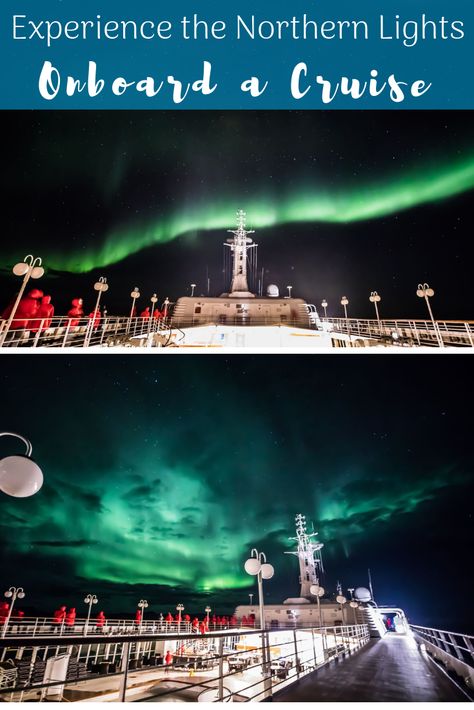 Few places promise darker skies -- where northern lights shine brightest and dance longest -- than cruise ships sailing the Arctic Circle in winter. #northernlights #arctic #travel #bucketlist #topdestinations #aurora #magic #travelideas #cruise Arctic Travel, Northern Lights Cruise, Best Cruises, Norway Cruise, Princess Cruise, See The Northern Lights, Best Cruise, Rhinos, Arctic Circle