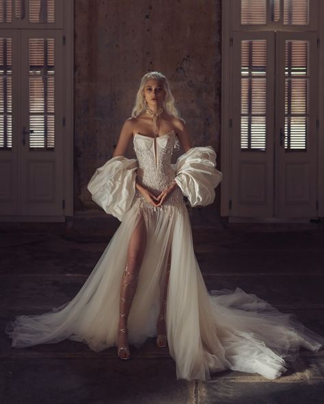 Melisandre dress // Dracarys // 2025 bridal collection by Kim Kassas Couture #couturefashion #couturedress #catwalk #fashiondesigner… | Instagram Kim Kassas Isabelle Dress, Melisandre Dress, Kim Kassas Wedding Dresses, Kim Kassas Couture, Kim Kassas, Wedding Dress Aesthetic, Couture 2024, Second Wedding Dresses, Fairy Wedding Dress