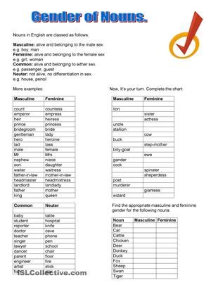 Identity Therapy, Gender Of Nouns, Worksheets Grade 2, Teaching Nouns, What Is Gender, Creative Lesson Plans, Unisex Baby Names, Nouns Worksheet, English Grammar Worksheets