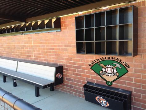 #dugout #dugoutfurniture #batrack #helmetrack #sportstorage #dugoutstorage #baseball #softball #baseballracks Man Cave Sports Room, Softball Dugout Organization, Baseball Bat Storage, Dugout Organization, Softball Dugout, Helmet Rack, Softball Field, Baseball Dugout, Batting Cage