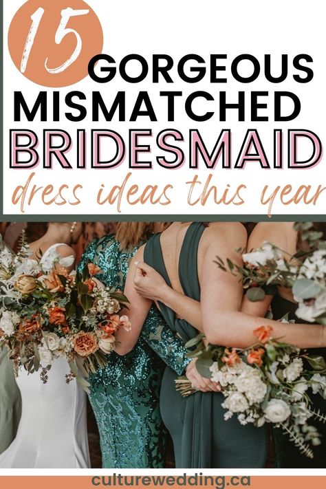 Mix and Match Bridesmaid Dresses- 15 Styles That Are Here To Stay How To Mix Match Bridesmaid Dresses, 5 Bridesmaids Mismatched, Bridal Party Dresses Color Schemes, Mixed Matched Bridesmaids, Different Bridesmaid Dresses Mix Match, Mix Match Bridesmaid Dresses, Mixed Bridesmaid Dresses, Mix And Match Bridesmaid Dresses, Bridesmaid Dresses Ideas