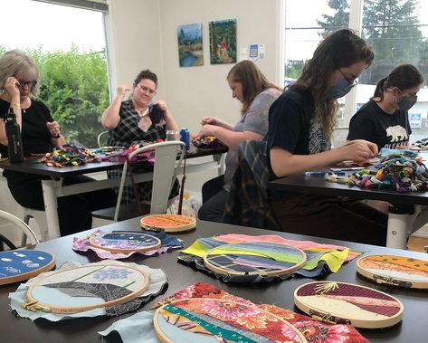 Craftivism Embroidery, Teach Yourself Embroidery, Punch Needle Workshop, Embroidery Workshop, Learning To Embroider, Ways To Relax, Creative Outlet, Needle And Thread, Embroidery