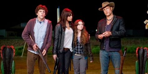 as Witchita from Zombieland Zombieland 2, Horror Movies On Netflix, Newest Horror Movies, The Blind Side, Abigail Breslin, Good Movies On Netflix, Celebrities Leather Jacket, Avan Jogia, Zombie Movies