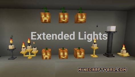 Extended Lights 1.16.2/1.16.1/1.15.2/1.14.4 Minecraft Mod Download Minecraft Addons, Minecraft Forge, Minecraft Things, Modern Lights, Crafting Recipes, Minecraft Mod, Candle Craft, Minecraft Builds, Minecraft 1