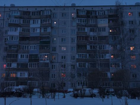 Anglo Gothic, Polish Core, Brutalism Architecture, Russian Winter, Europe Aesthetic, Winter Scenery, Blue Hour, Russian Blue, Dark Photography