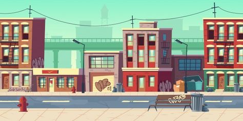 Street Cartoon Background, City Street Illustration, Building Cartoon, Street Cartoon, Street Illustration, Street Background, Episode Backgrounds, Building Icon, Bg Design