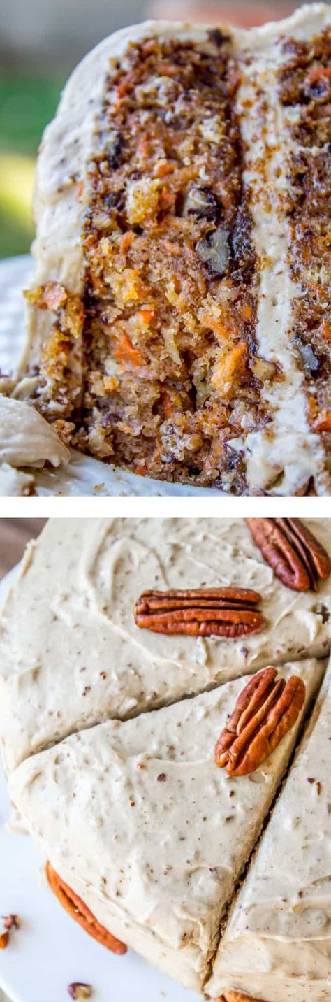 Pecan Carrot Cake, Pecan Frosting, Carrot Cake With Cream Cheese, Carrot Cakes, The Food Charlatan, Food Charlatan, Maple Pecan, Oreo Dessert, Carrot Cake Recipe