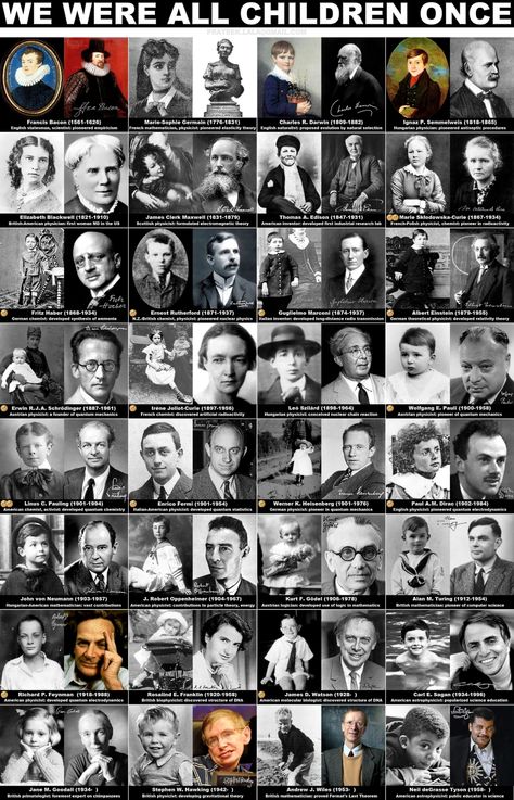 Young photo portraits of many of our world's great thinkers, scientists, artists, and a few others. Paul Dirac, Werner Heisenberg, Richard Feynman, History Jokes, Photo Portraits, Alan Turing, Neil Degrasse Tyson, Great Thinkers, Marie Curie