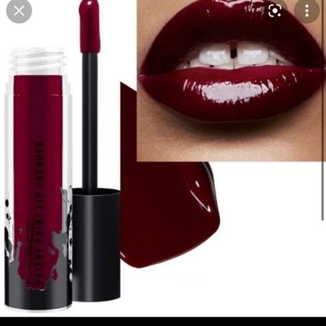 Retired Color Polished Prize Full Size Dark Vampy Lipstick, Oxblood Red Lipstick, Choir Makeup, Red And Black Lipstick, Makeup Manifestation, Wine Red Lipstick, Red Eyeshadow Makeup, Mac Liquid Lipstick, Vampy Lipstick