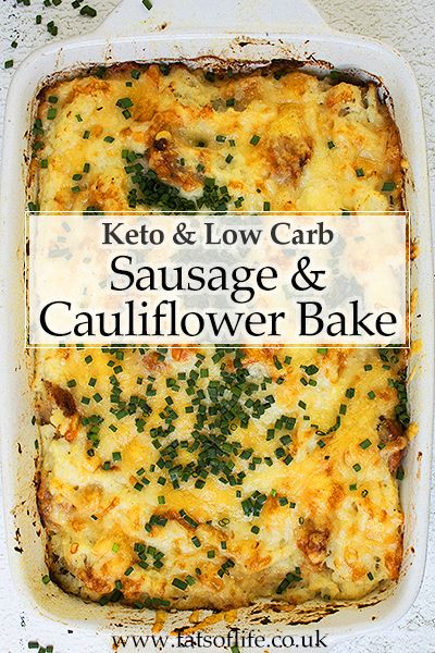 Sausage And Cauliflower, Cauliflower Bake, Banting Recipes, Low Carb Low Fat Recipes, Low Carb Casseroles, Baked Cauliflower, Losing 40 Pounds, Keto Recipes Dinner, Low Carb Meals Easy