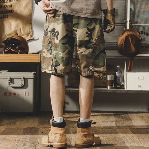 Summer Retro Camouflage Shorts Mens Waterproof Elastic Waist Cargo Pants Fashion Pocket Casual Wear Camp Pants Outfit, Wide Leg Pants Outfit Summer, Stripe Pants Outfit, Palazzo Pants Outfit, Pants Outfit Summer, Wide Leg Pants Outfit, Summer Pants Outfits, Camouflage Shorts, Leg Pants Outfit