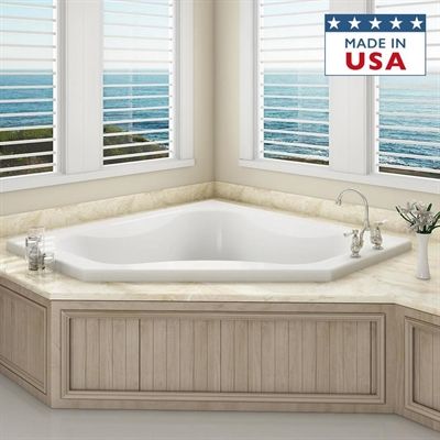 JACUZZI Primo 60-in L x 60-in W x 21-in H Acrylic Corner Drop-in Bathtub with Front Center Drain Bathroom Tubs, Lowes Bathroom, Air Bathtub, Jacuzzi Bathtub, Jetted Bath Tubs, Drop In Bathtub, Walk In Bathtub, Fiberglass Resin, Corner Bath